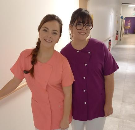 Rafaële et sa collègue Océane